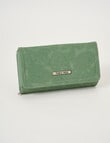 Pronta Moda Lace Embossed Large Wallet, Tea Green product photo