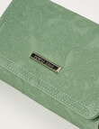 Pronta Moda Lace Embossed Large Wallet, Tea Green product photo View 04 S