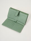 Pronta Moda Lace Embossed Large Wallet, Tea Green product photo View 05 S