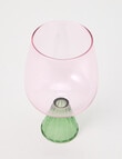 CinCin Mala Wine Glass, Pink & Green product photo View 03 S