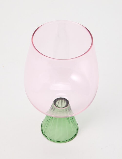 CinCin Mala Wine Glass, Pink & Green product photo View 03 L