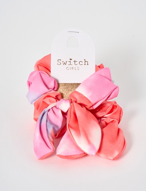 Switch Tie Dye Scrunchie, 2-Pack, Orange & Pink product photo View 02 L