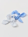 Switch Spot and Gingham Scrunchie, 2-Pack, Blue product photo View 02 S