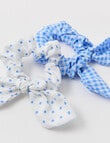 Switch Spot and Gingham Scrunchie, 2-Pack, Blue product photo View 03 S