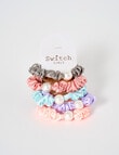 Switch Satin Mini Hair Scrunchie, 5-Pack, Peach product photo View 02 S