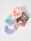 Switch Satin Mini Hair Scrunchie, 5-Pack, Peach product photo View 04 S