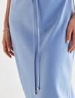 Harlow Cowl Neck Slip Midi Dress, Glacier Blue product photo View 04 S