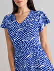 Oliver Black Waist Detail Knit Dress, Blue Spot product photo View 04 S