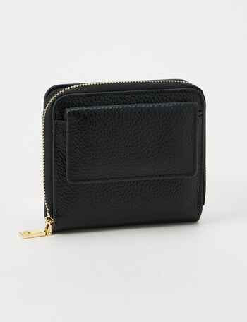 Boston + Bailey Leather Medium Wallet, Black product photo