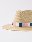 Zest Resort Colour Trim Fedora Hat, Natural product photo View 02 S