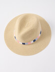 Zest Resort Colour Trim Fedora Hat, Natural product photo View 03 S