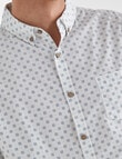 Gasoline Ditsy Core Short Sleeve Shirt, White product photo View 04 S