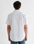 Gasoline Ditsy Core Short Sleeve Shirt, White product photo View 02 S