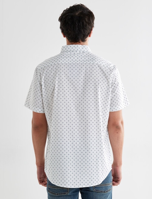 Gasoline Ditsy Core Short Sleeve Shirt, White product photo View 02 L