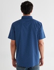 Gasoline Ditsy Core Short Sleeve Shirt, Navy product photo View 02 S