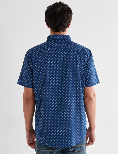 Gasoline Ditsy Core Short Sleeve Shirt, Navy product photo View 02 L