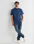 Gasoline Ditsy Core Short Sleeve Shirt, Navy product photo View 03 S