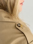 Whistle Long Sleeve Cropped Trench Coat, Camel product photo View 07 S