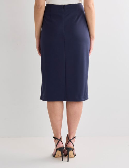 Oliver Black Detail Pencil Skirt, Navy product photo View 02 L