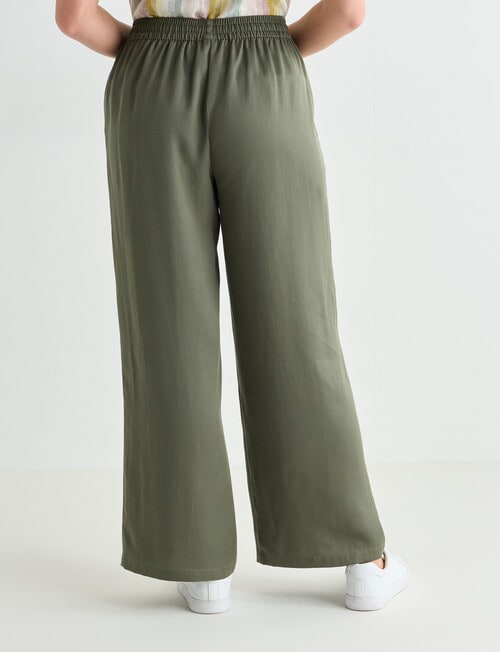 Zest Lyocell Twill Wide Leg Pant, Khaki product photo View 02 L