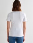 Bodycode Scoop Neck Short Sleeve Tee, White product photo View 02 S