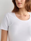 Bodycode Scoop Neck Short Sleeve Tee, White product photo View 04 S