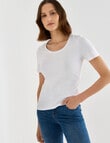 Bodycode Scoop Neck Short Sleeve Tee, White product photo View 05 S