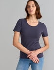 Bodycode Scoop Neck Short Sleeve Tee, Pewter product photo View 05 S