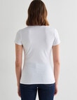 Bodycode V-Neck Cap Sleeve Tee, White product photo View 02 S