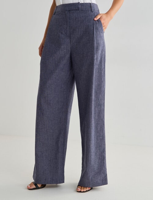 Whistle Man Style Pinstripe Pant, Navy product photo