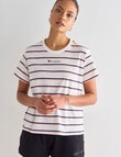 Champion Boxy Stripe Tee, White Ferrari, Navy & Strawberry product photo View 05 S