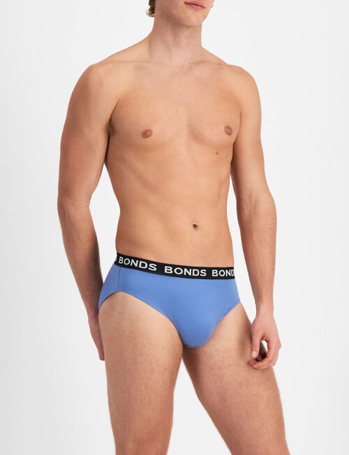 Bonds Hipster Brief, 4-Pack, Denim Fade, Green Team, Atlantic Velvet & Black product photo View 02 L