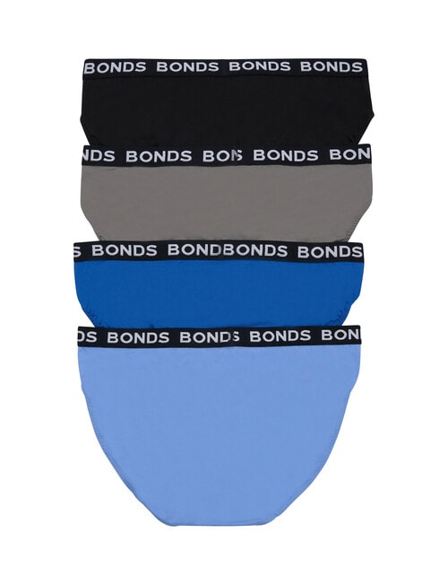 Bonds Hipster Brief, 4-Pack, Chambray, Cobalt, Grey Fog & Black product photo View 02 L