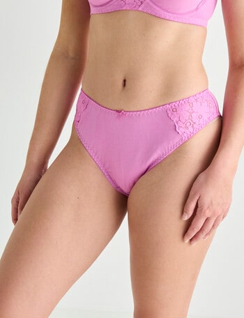 Caprice Cotton Bikini Hi Cut Brief, Cyclamen, S-2XL product photo