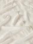 Domani Toscana Linen Flat Sheet, White product photo View 02 S