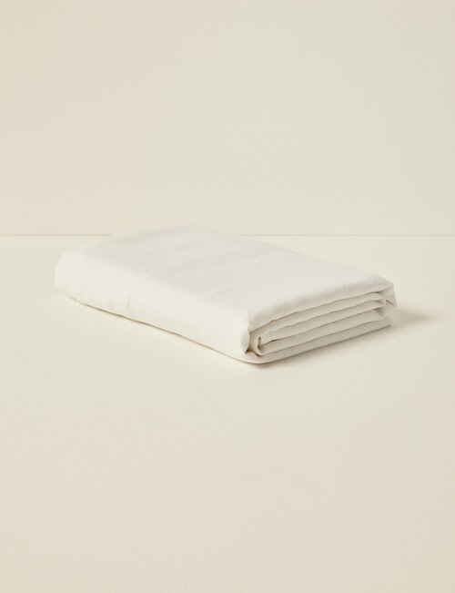 Domani Toscana Linen Flat Sheet, White product photo View 03 L