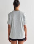 Champion Script Short Sleeve Tee, Oxford Heather product photo View 02 S