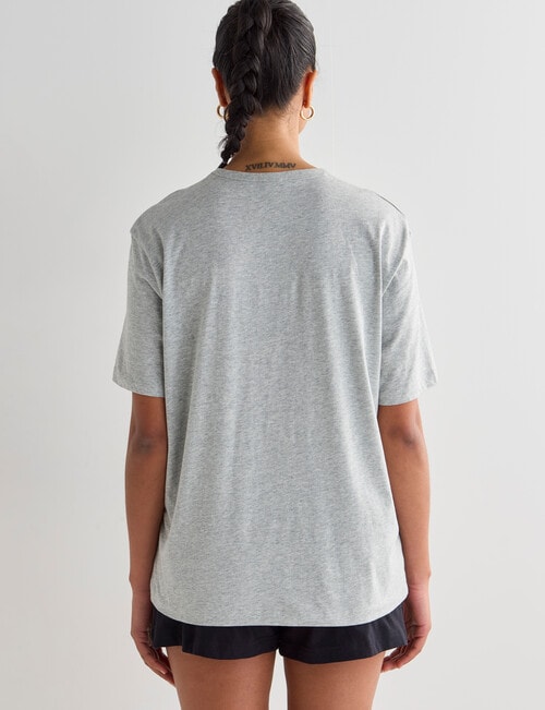 Champion Script Short Sleeve Tee, Oxford Heather product photo View 02 L