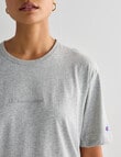 Champion Script Short Sleeve Tee, Oxford Heather product photo View 04 S