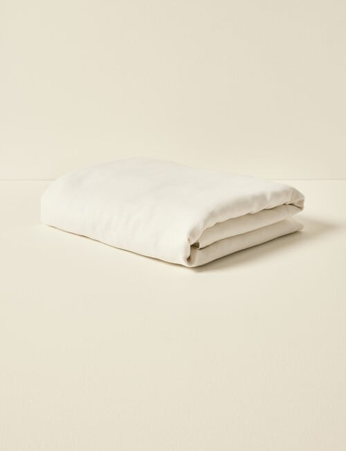 Domani Toscana Linen Fitted Sheet, White product photo View 03 L