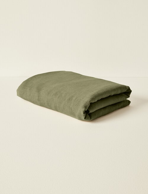 Domani Toscana Fitted Sheet, Olive product photo View 03 L