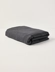 Domani Toscana Linen Fitted Sheet, Slate product photo View 03 S