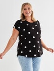 Bodycode Curve Spot Boxy Tee, Black & Silver product photo