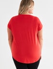 Bodycode Curve Bodycode Curve Boxy Tee, Coral Red product photo View 02 S