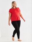 Bodycode Curve Bodycode Curve Boxy Tee, Coral Red product photo View 03 S