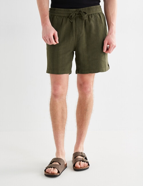 Tarnish Cotton With Touch of Linen Short, Khaki product photo