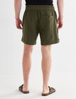 Tarnish Cotton With Touch of Linen Short, Khaki product photo View 02 S