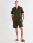 Tarnish Cotton With Touch of Linen Short, Khaki product photo View 03 S