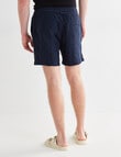 Tarnish Cotton With a Touch of Linen Short, Navy product photo View 02 S