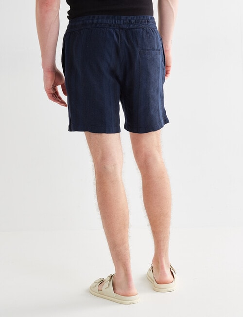 Tarnish Cotton With a Touch of Linen Short, Navy product photo View 02 L